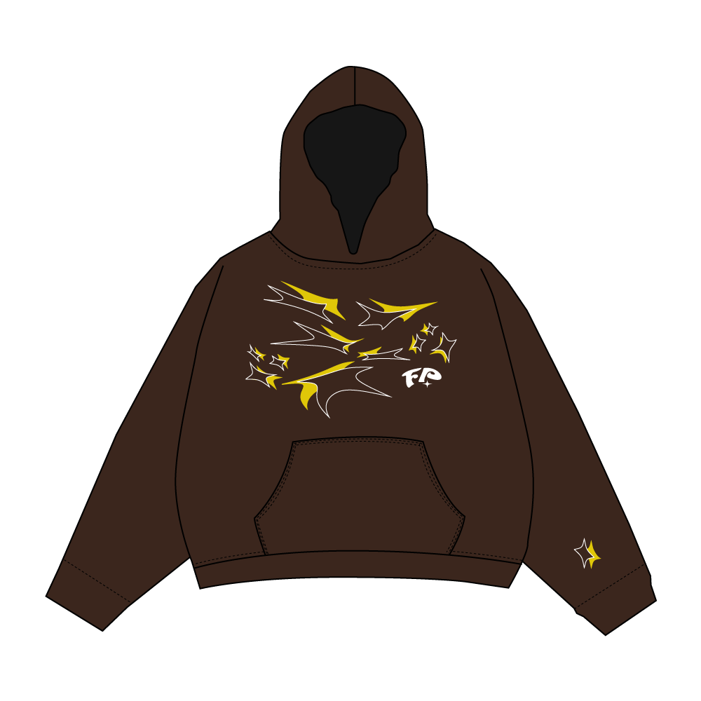 Shooting Stars Hoodie Brown